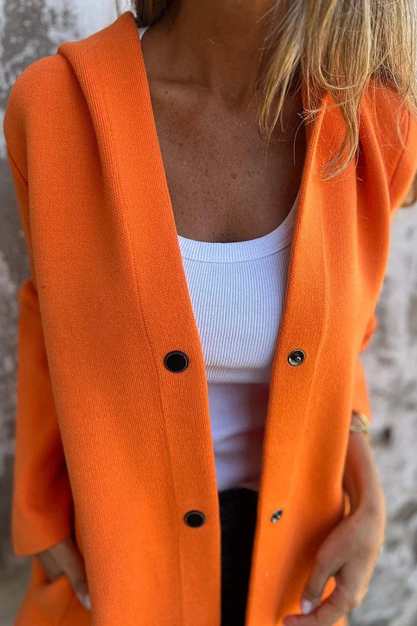 Slate Haven Hooded Button Coat