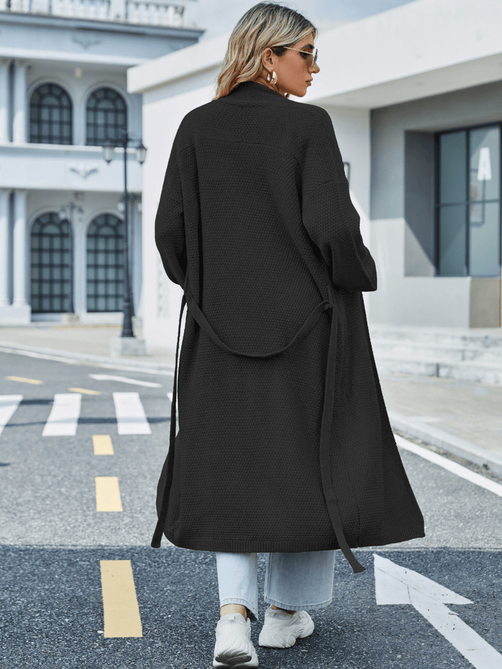 Black Skyline Drift Longline Cardigan