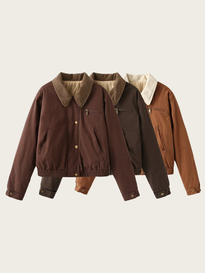 Calden Cord Collar Bomber