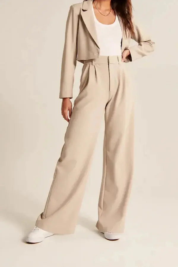 Seabourne Pleated Wide-Leg Pants