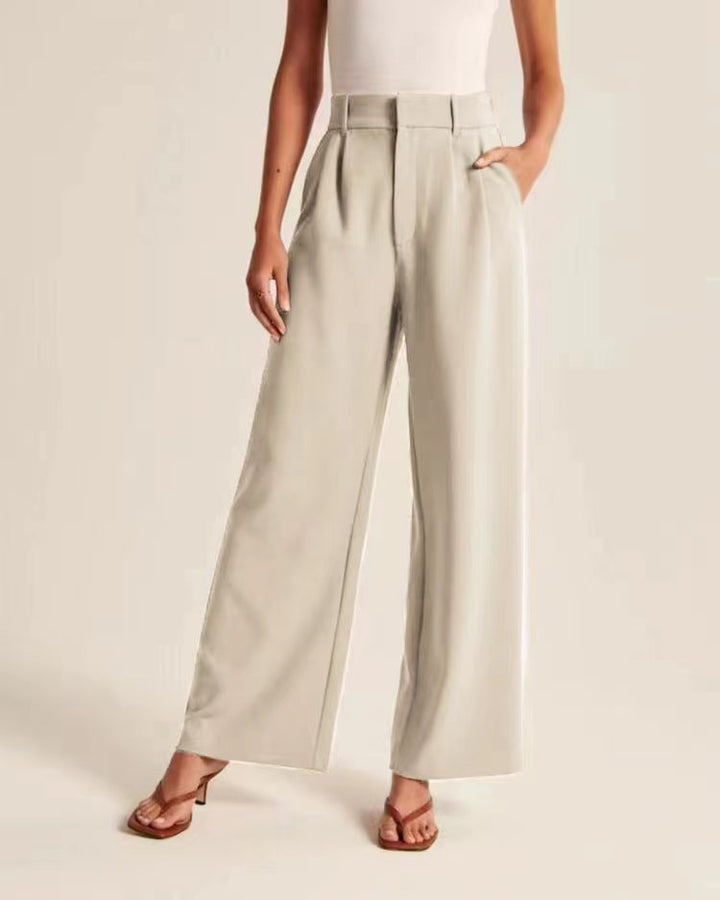 Vista Lane Tailored Wide-Leg Pants