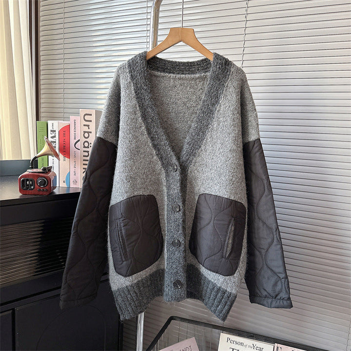 Rusthaven Mixed Media Cardigan