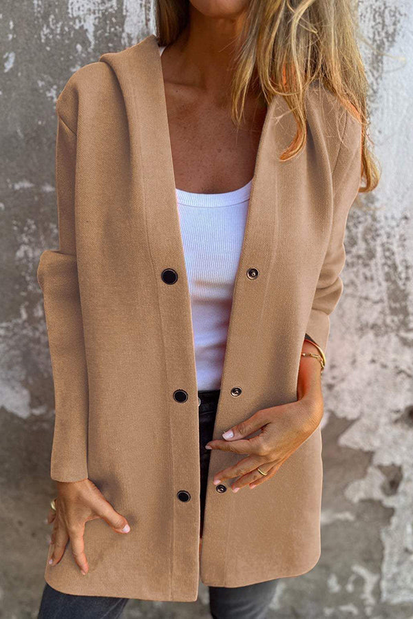 Slate Haven Hooded Button Coat