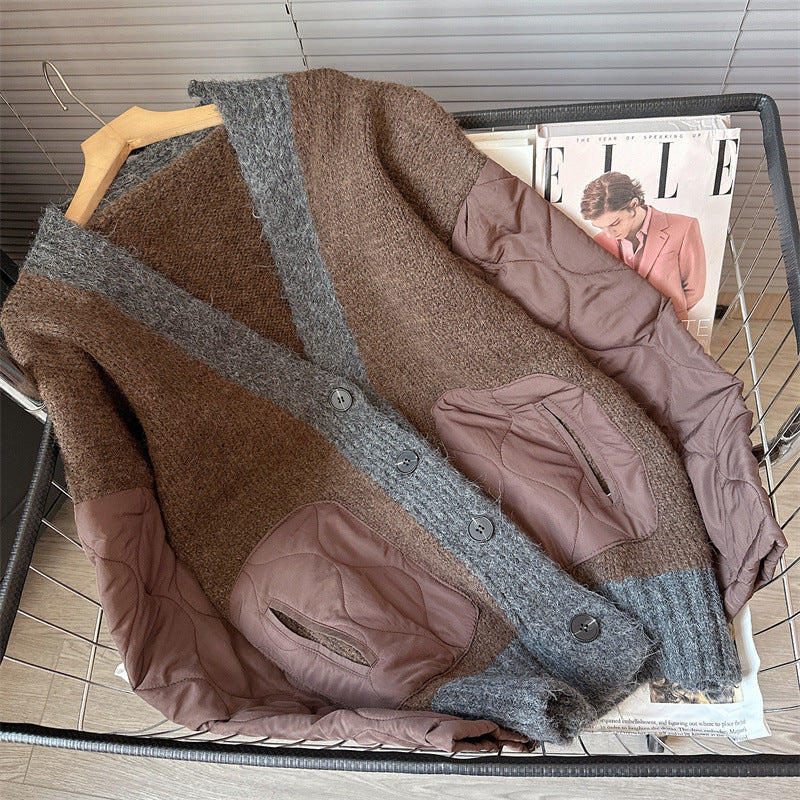 Rusthaven Mixed Media Cardigan