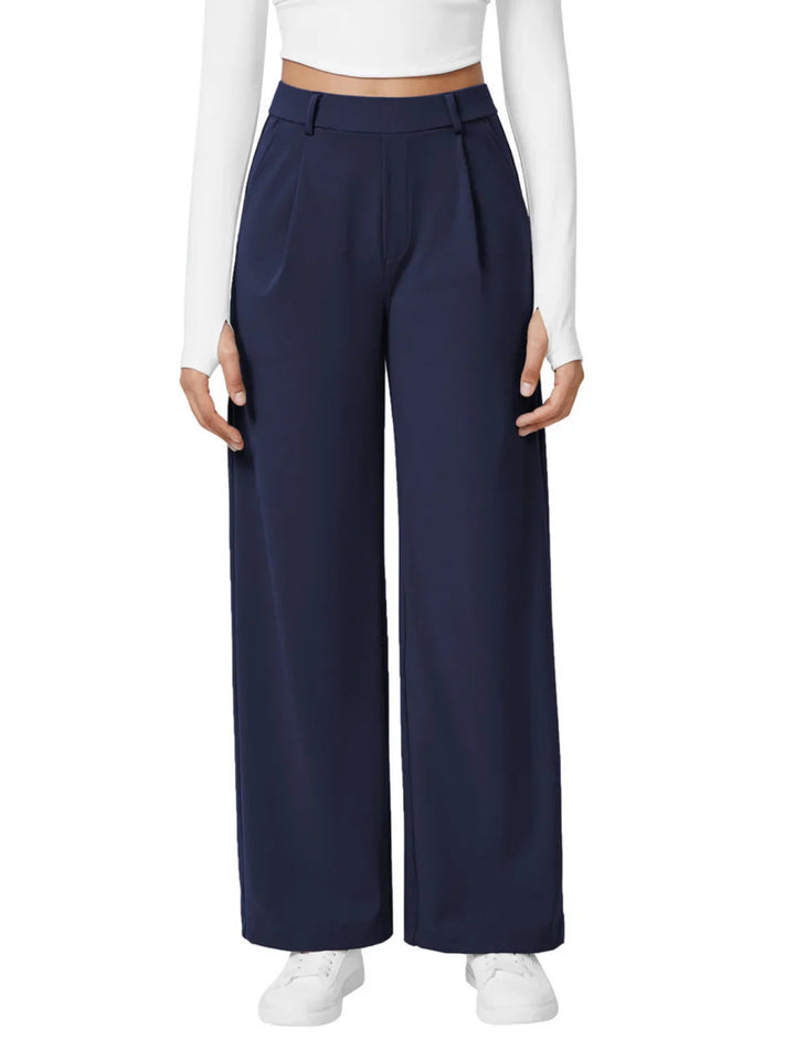 Effortless High-Waisted Wide-Leg Trousers