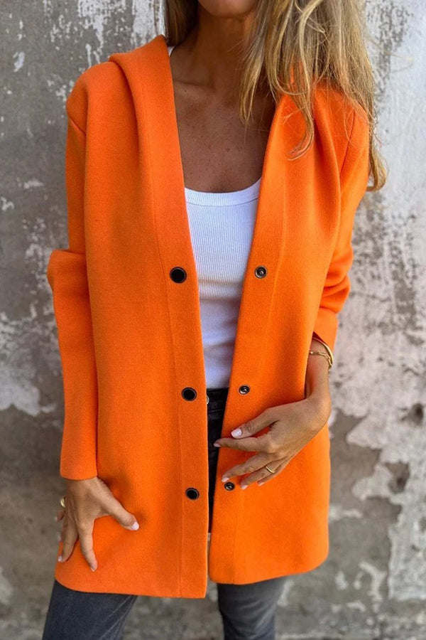 Slate Haven Hooded Button Coat