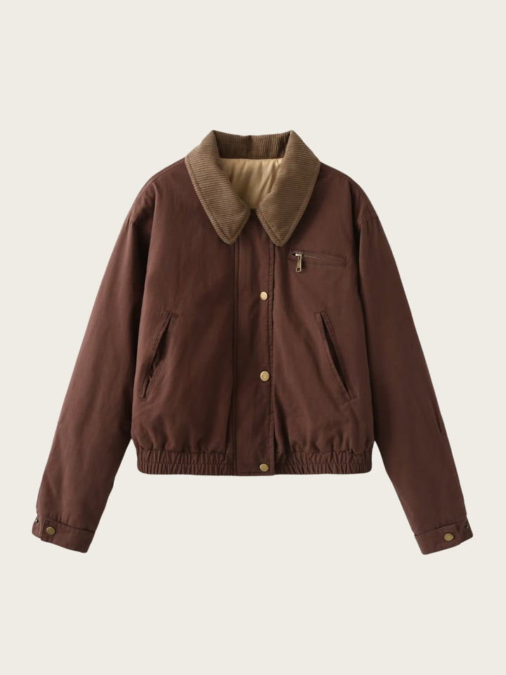 Calden Cord Collar Bomber