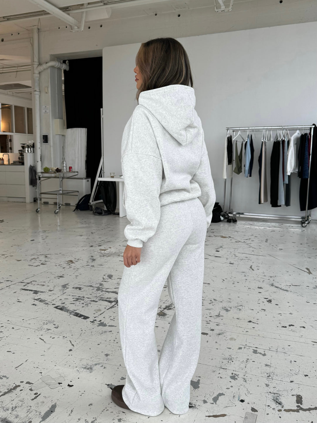 VDB hoodie - white/grey mottled