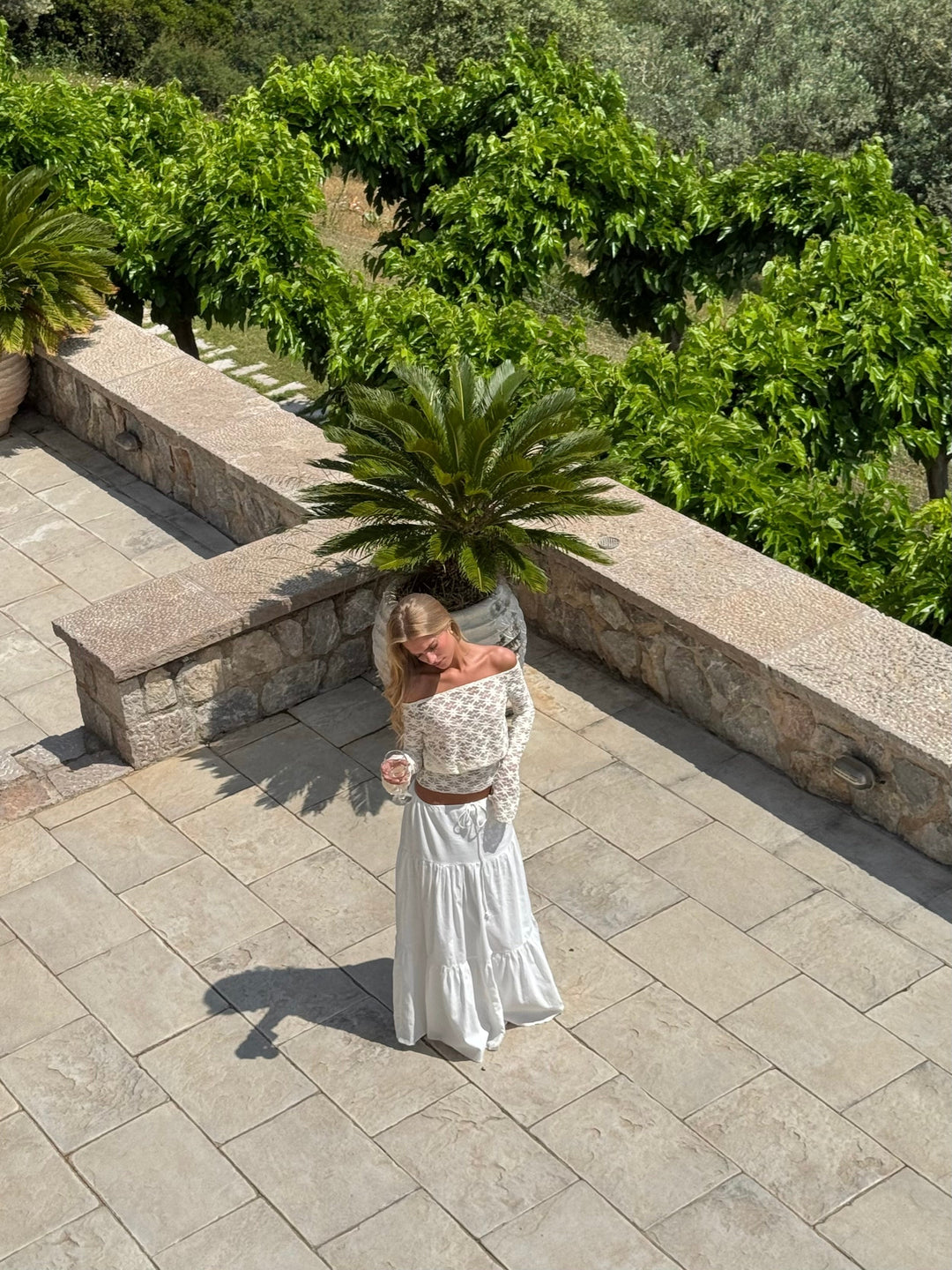 Athena lace top - cream