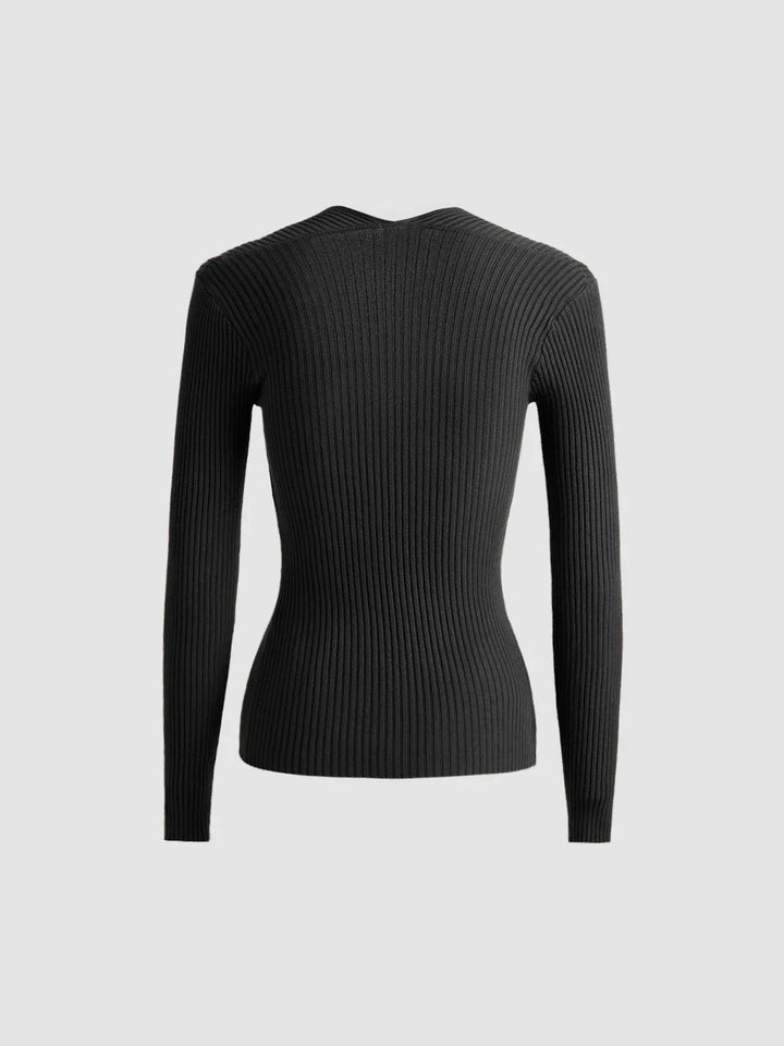 Arden Cut Out Ribbed Jumper