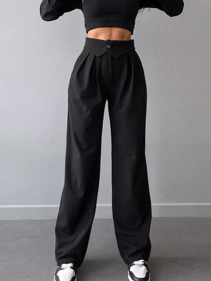 V-Waist Tailored Trousers
