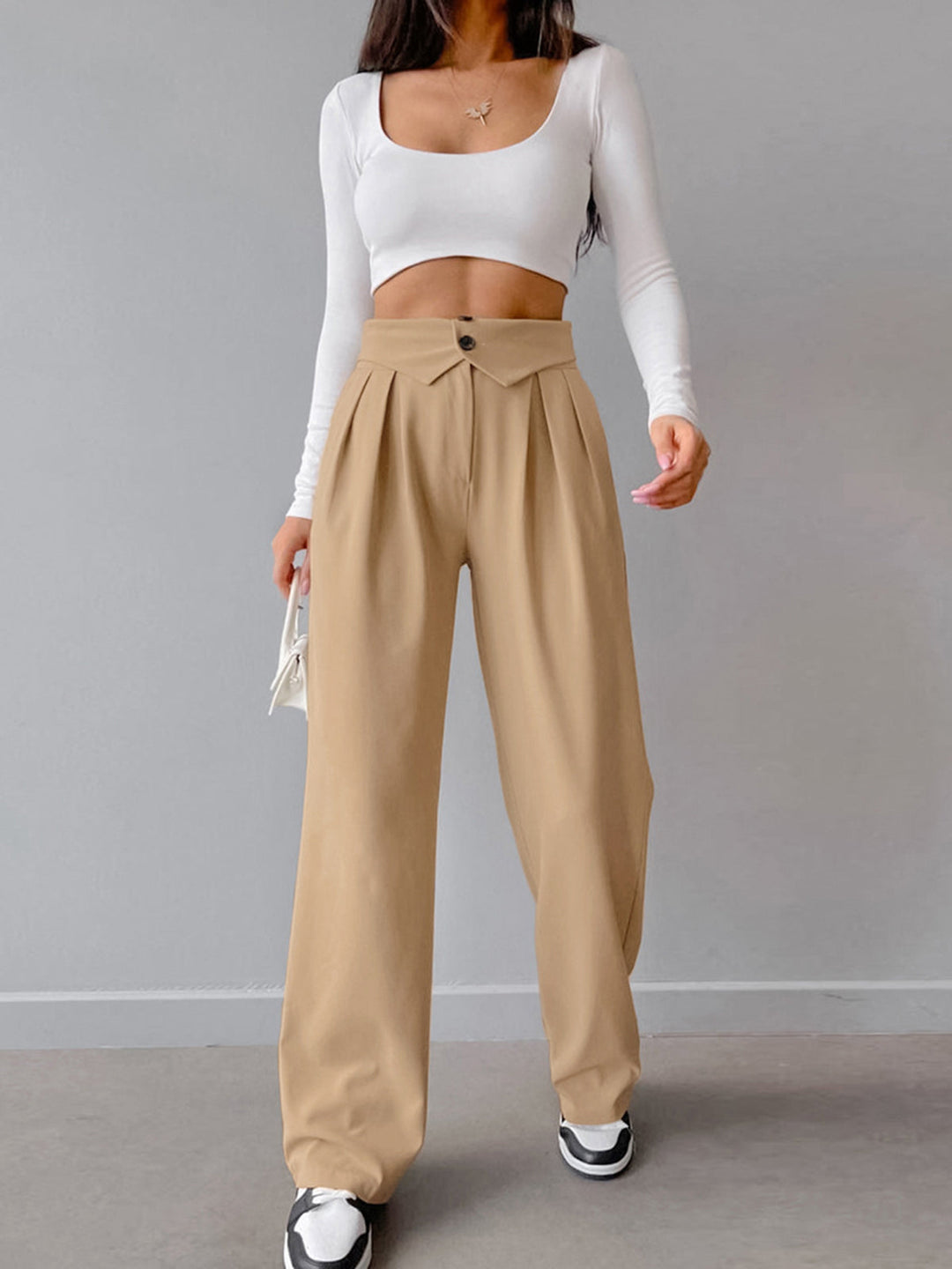V-Waist Tailored Trousers