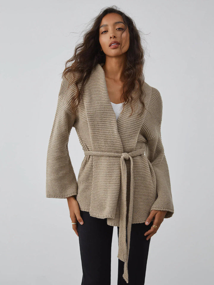 Sierra Dunes Knit Belted Cardigan