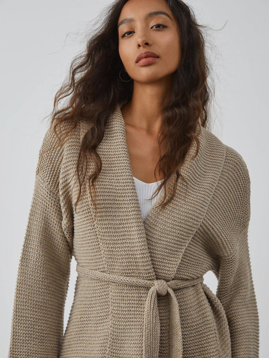 Sierra Dunes Knit Belted Cardigan