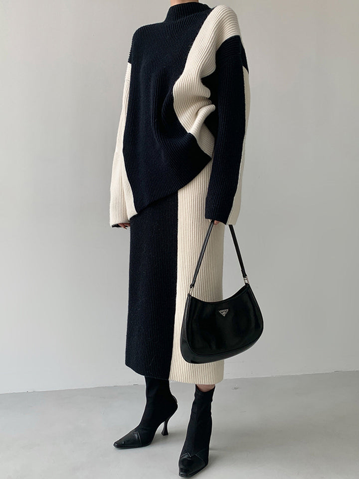 Brooklyn Colour-Block Knit Two-Piece Set