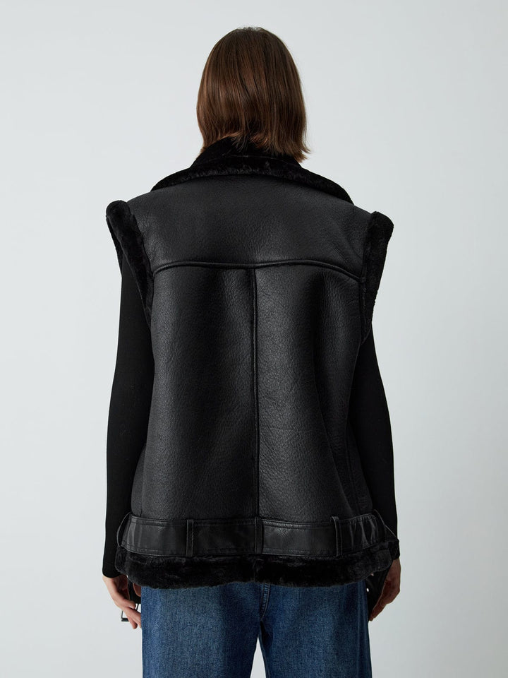 Bronte Shearling Moto Vest
