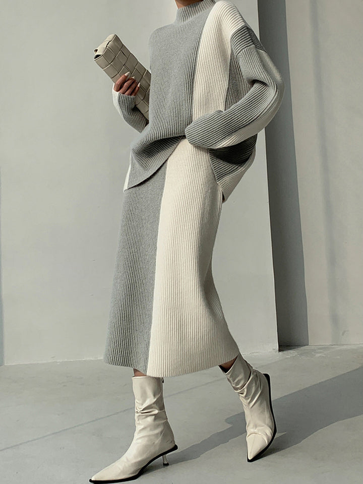 Brooklyn Colour-Block Knit Two-Piece Set