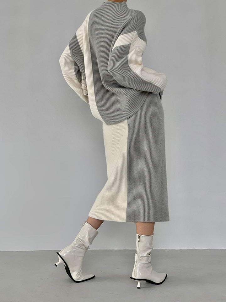 Brooklyn Colour-Block Knit Two-Piece Set