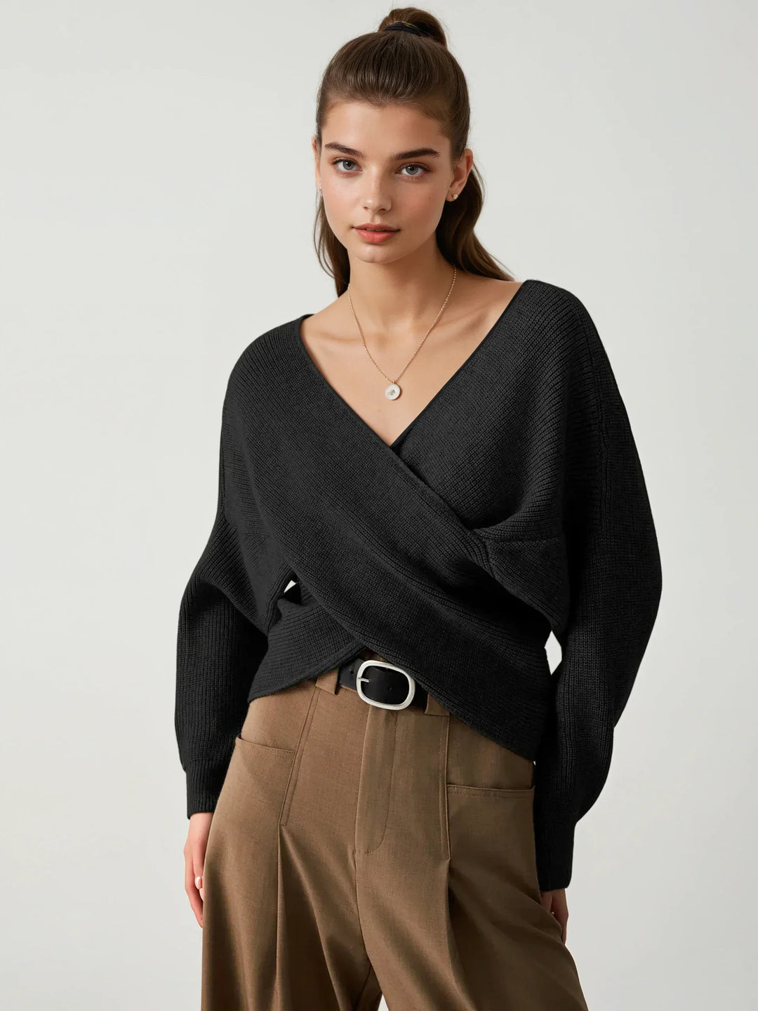 Cross My Heart Oversized Crop Sweater