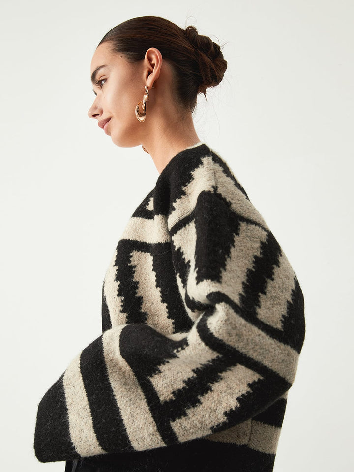 Andes Wool-Blend Wrap Cardigan