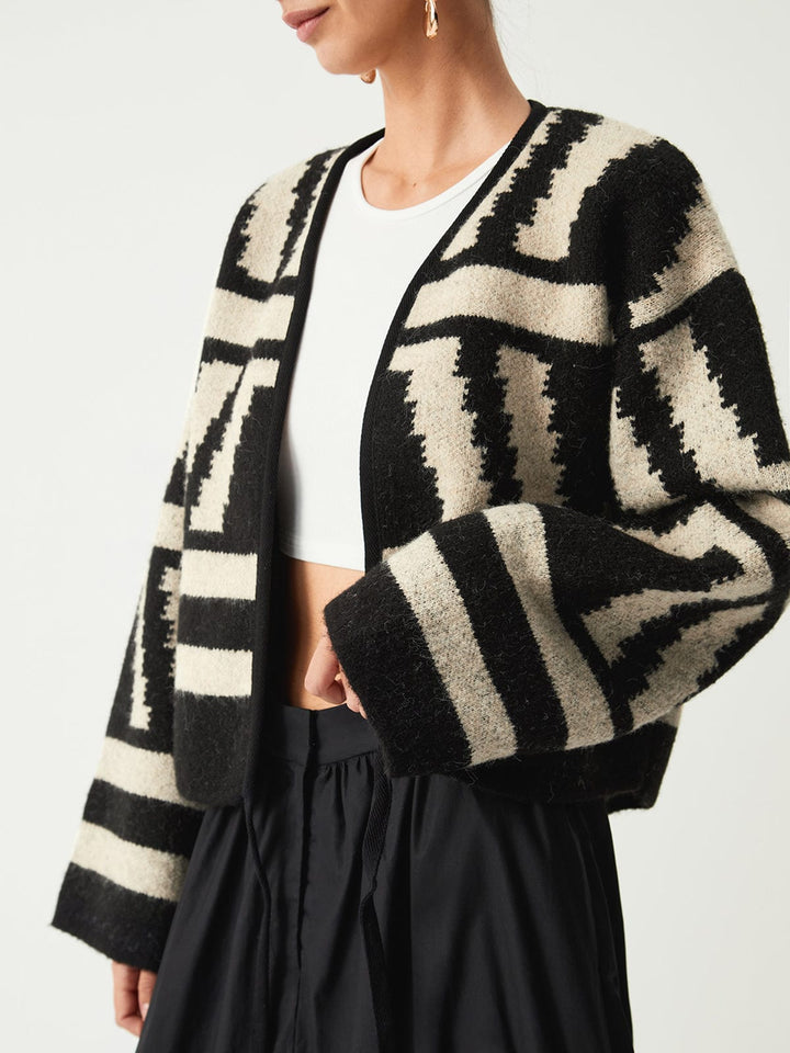 Andes Wool-Blend Wrap Cardigan
