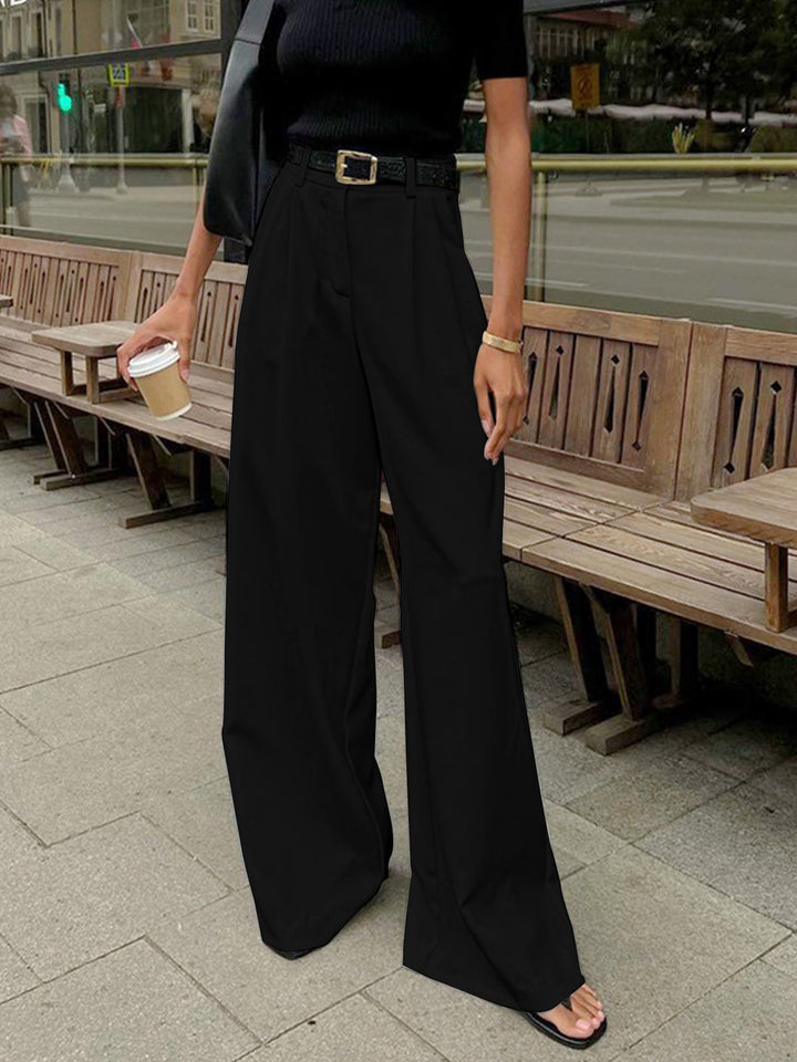Thea High-Waisted Wide Leg Trousers