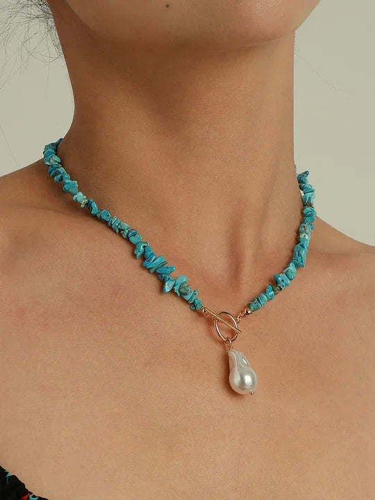Irregular Turquoise Necklace