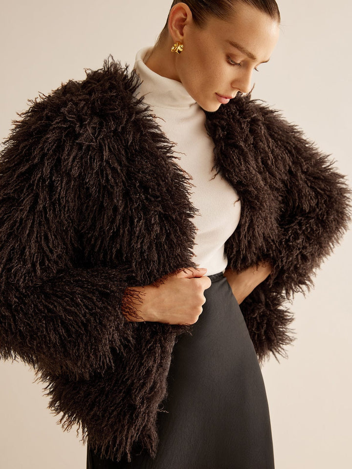 Brown Sydney Luxe Faux Fur Jacket