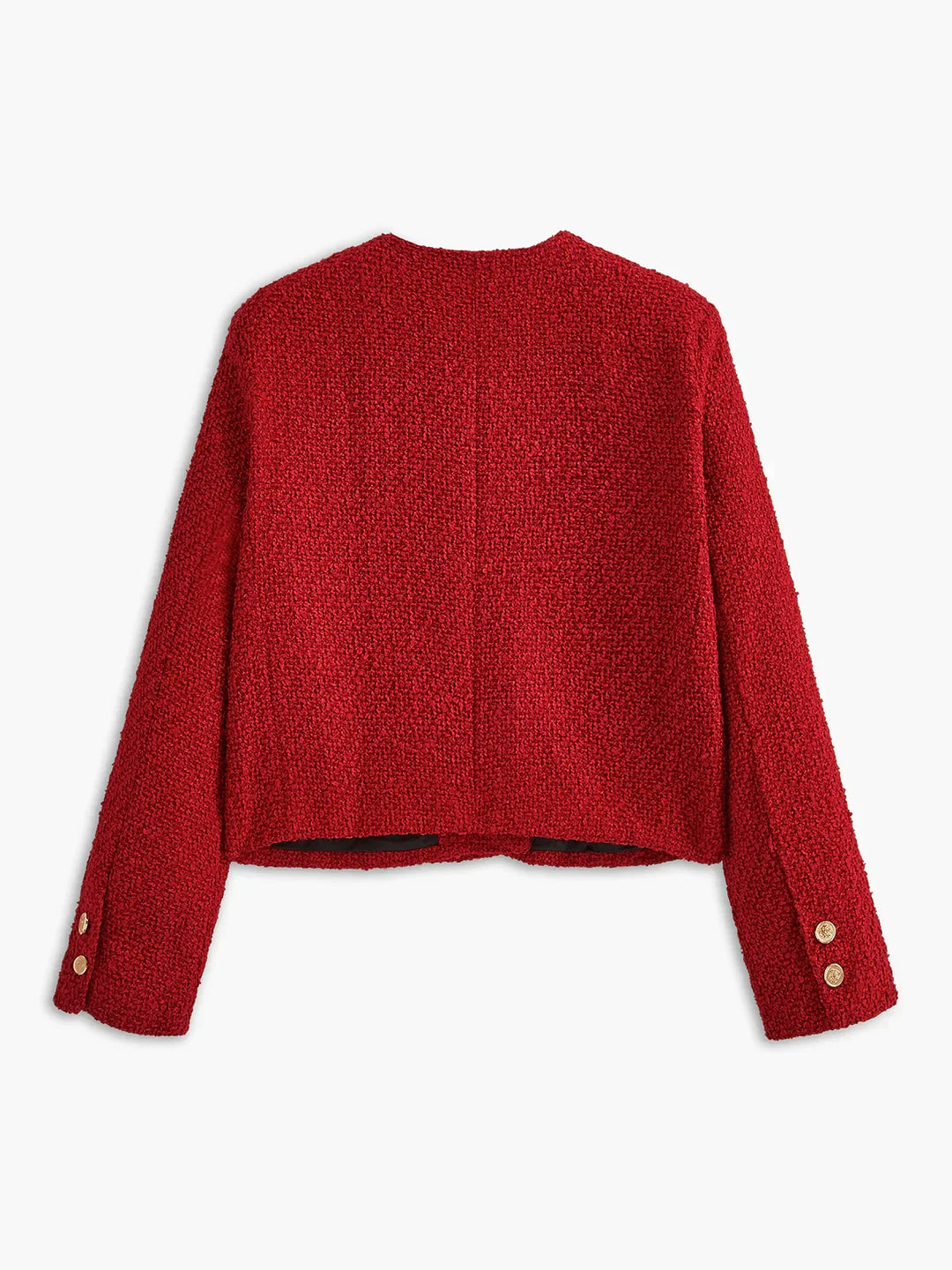 Elegant Button Tweed Jacket