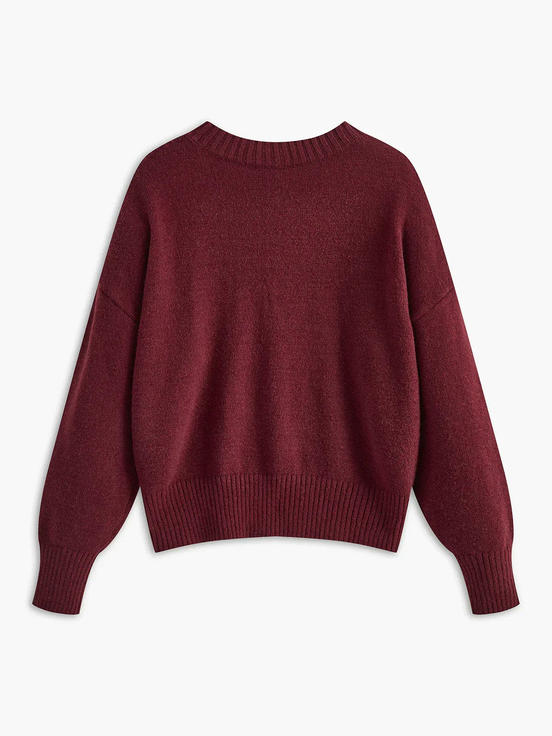 Plain Jersey Burgundy Sweater