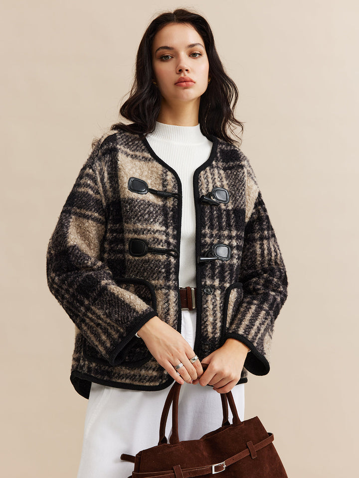 Aspen Plaid Wool-Blend Jacket