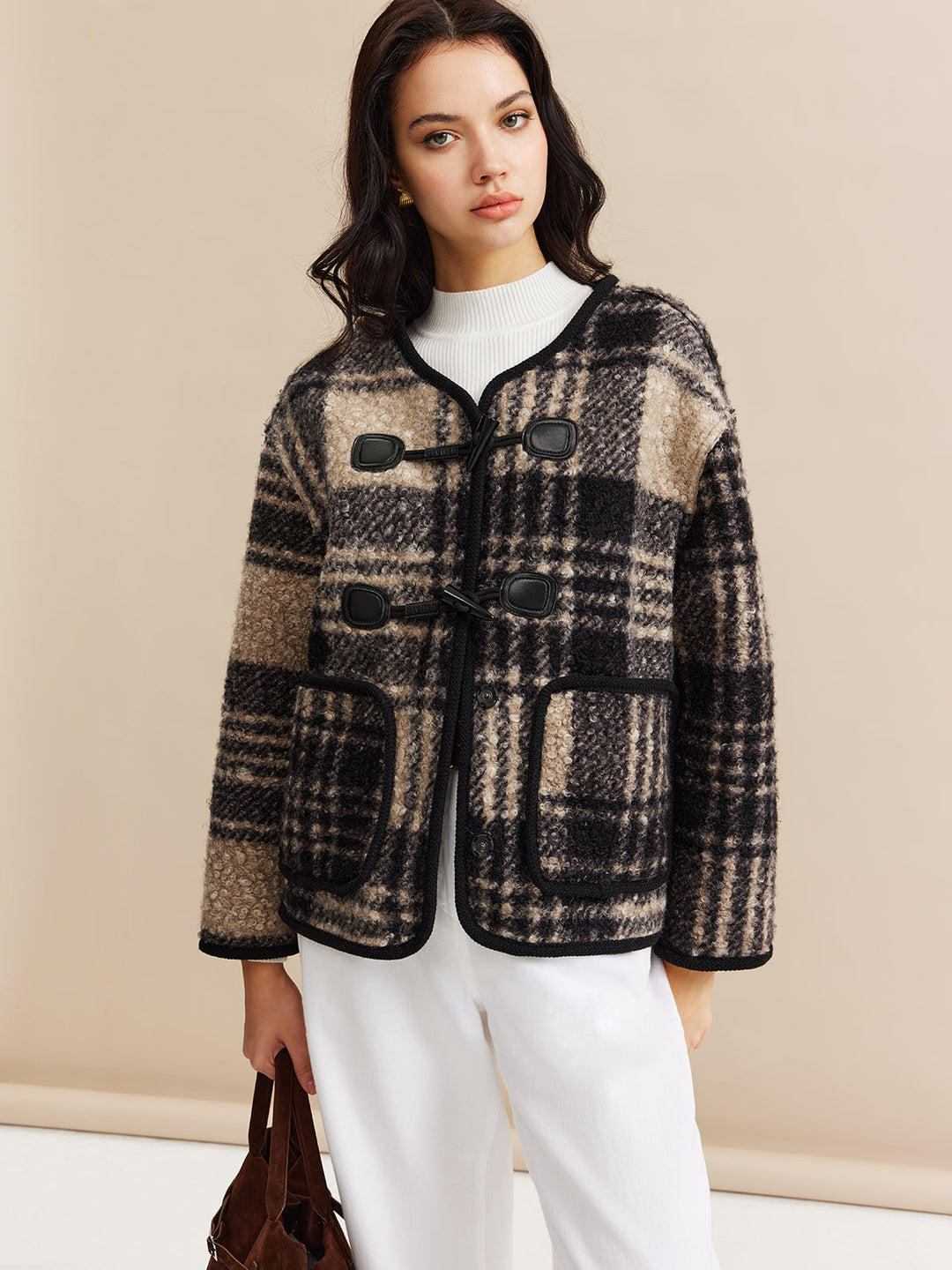 Aspen Plaid Wool-Blend Jacket