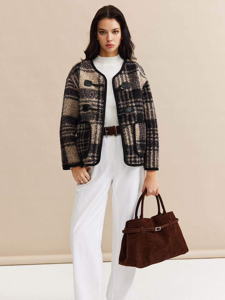 Aspen Plaid Wool-Blend Jacket