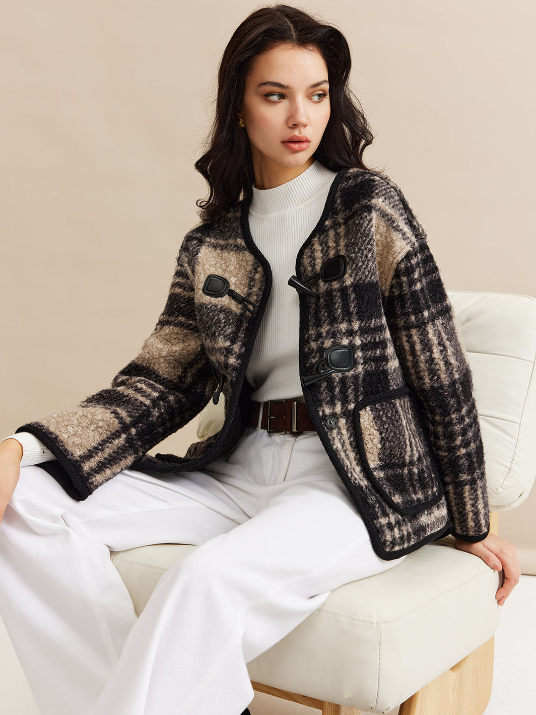 Aspen Plaid Wool-Blend Jacket