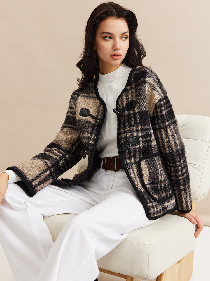Aspen Plaid Wool-Blend Jacket