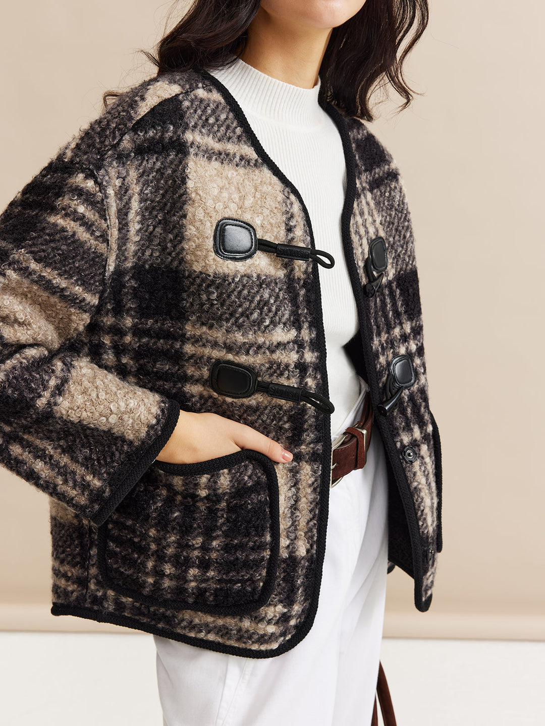 Aspen Plaid Wool-Blend Jacket