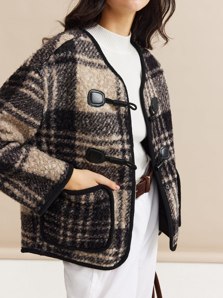 Aspen Plaid Wool-Blend Jacket