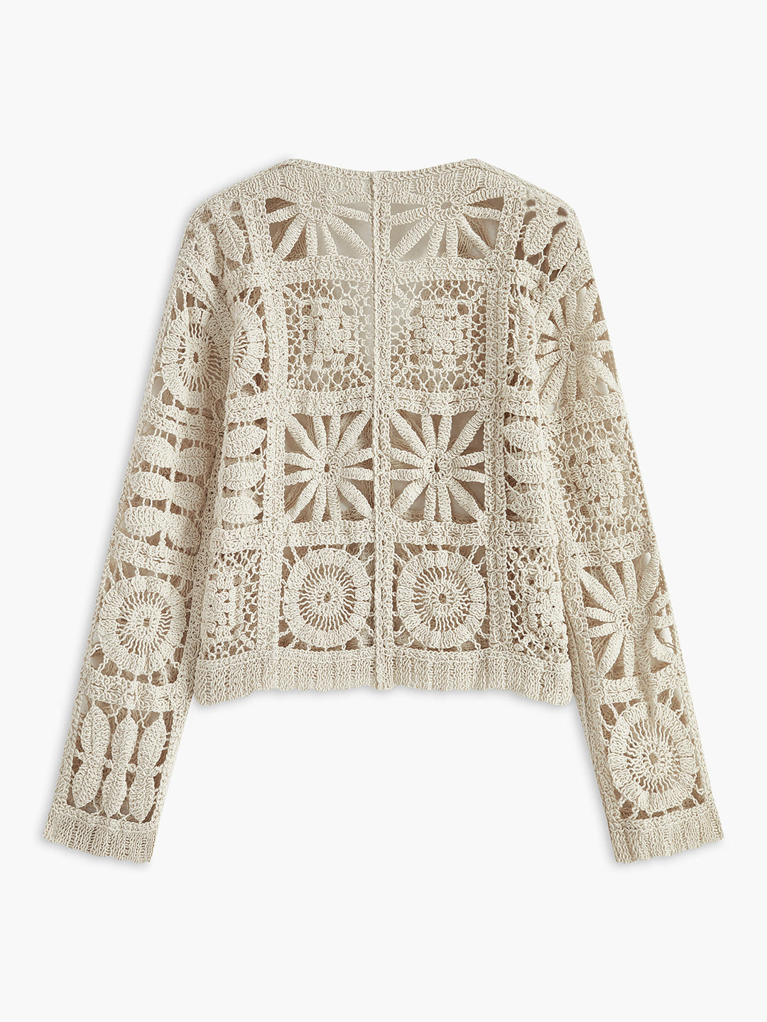 Solana Crochet Button-Up Cardigan