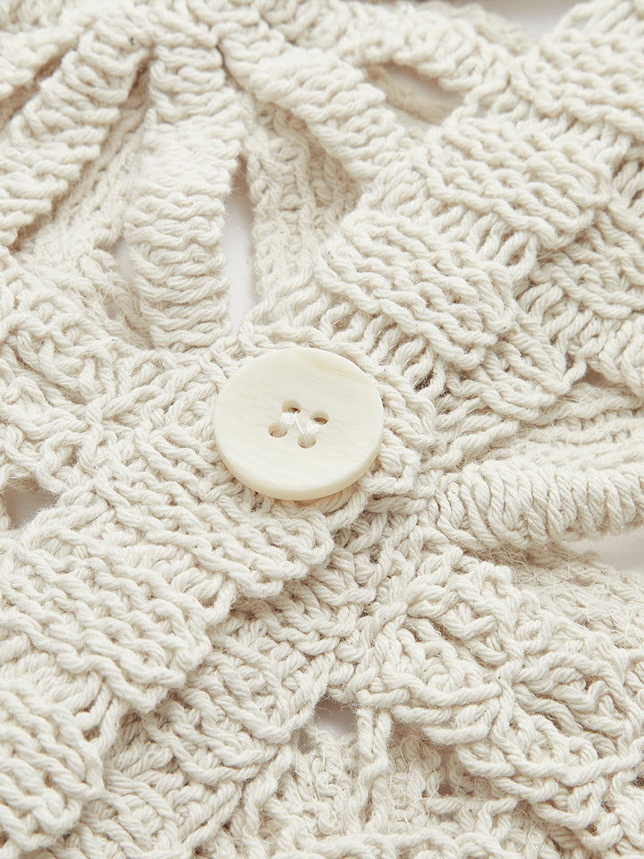 Solana Crochet Button-Up Cardigan