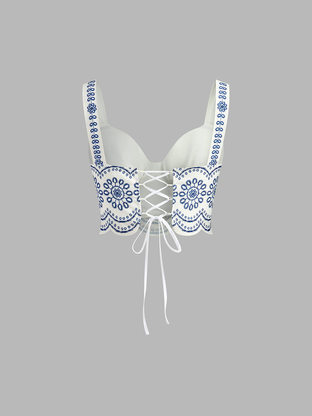 Santorini Breeze Embroidered Two-Piece Set