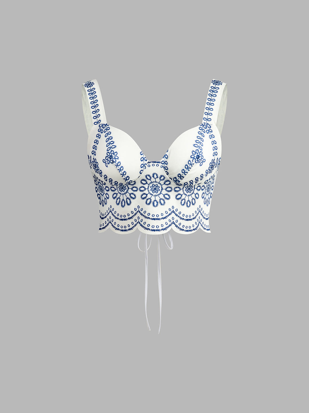 Santorini Breeze Embroidered Two-Piece Set