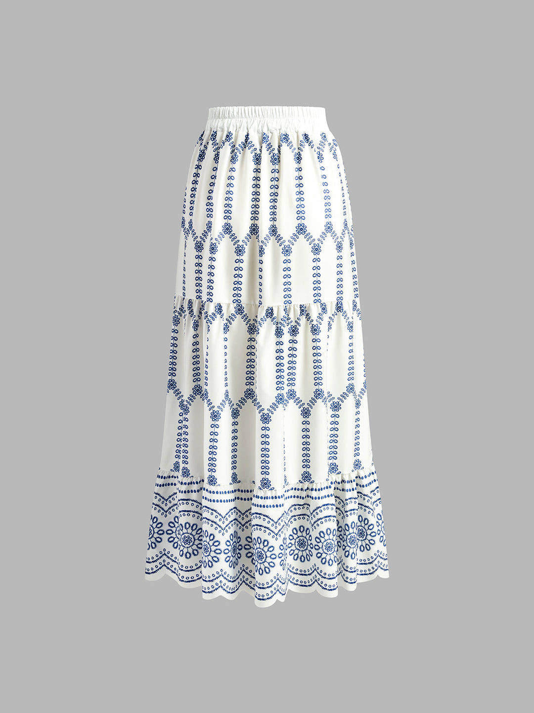 Santorini Breeze Embroidered Two-Piece Set