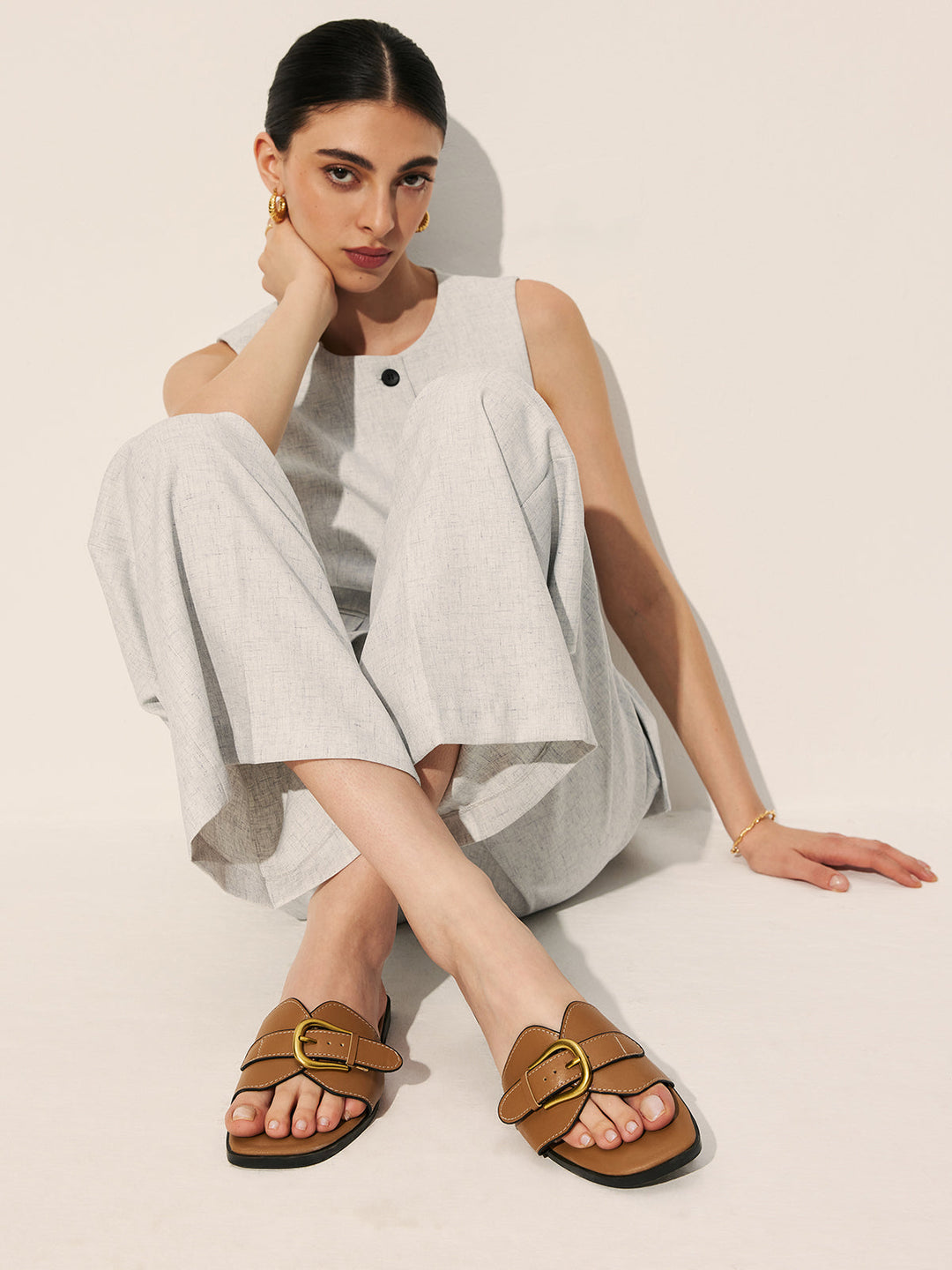 Coco Buckle Slide Sandals