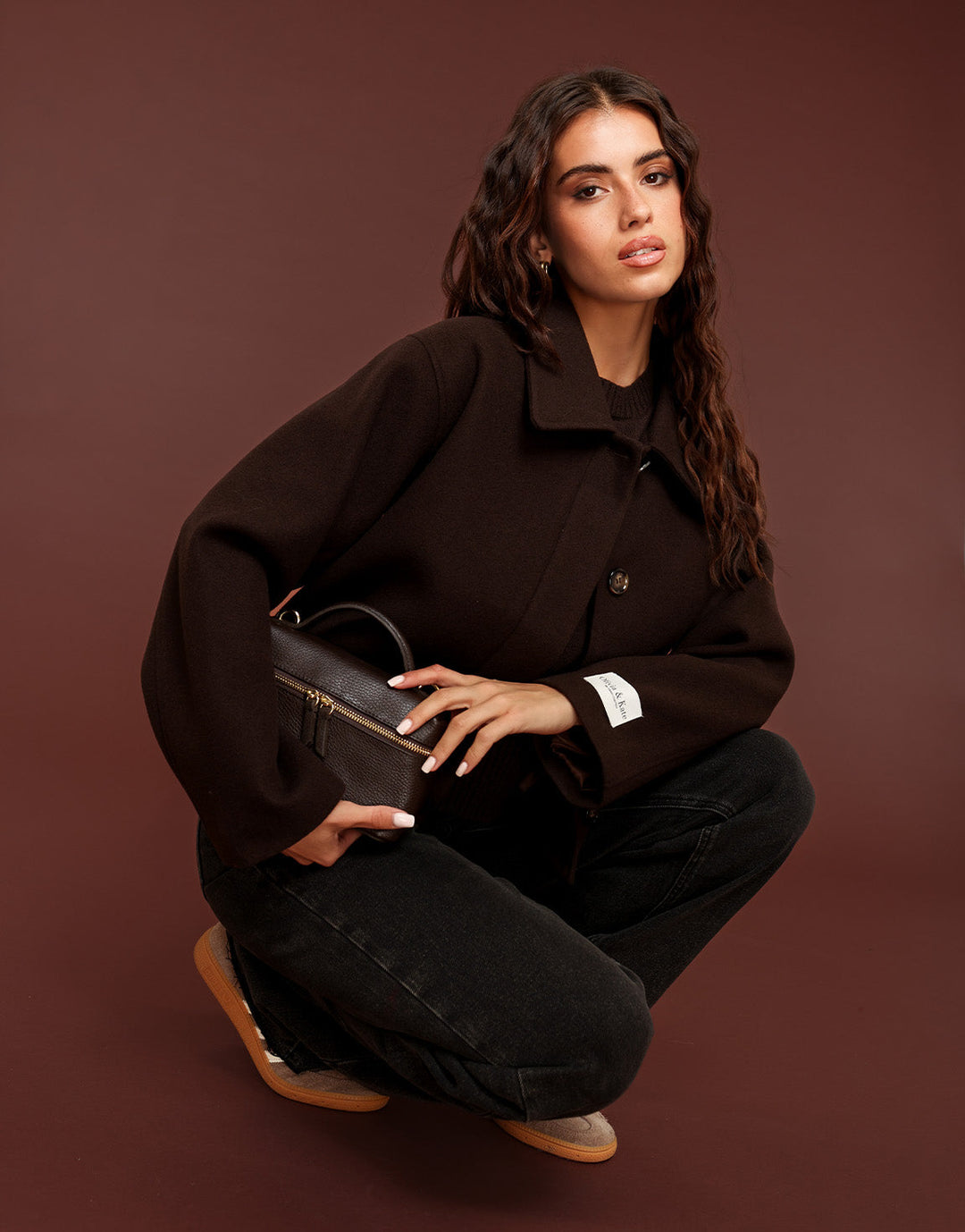 Brown Short Studio Coat - Jacket