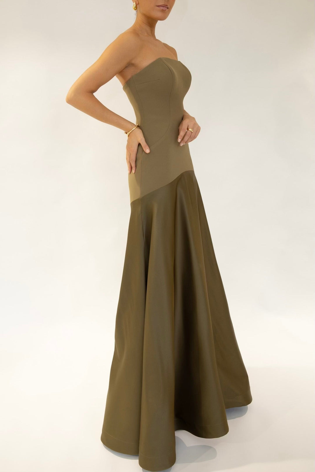 Katrina - Strapless Satin Gown