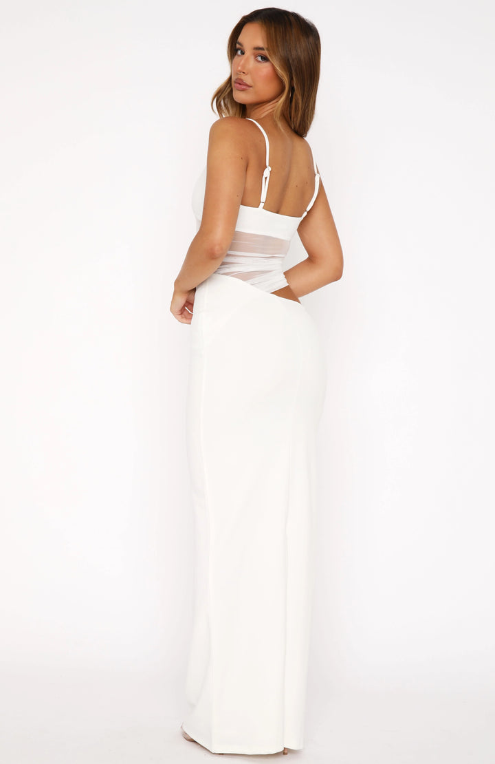 Aria - Mesh Cut-Out Maxi Dress