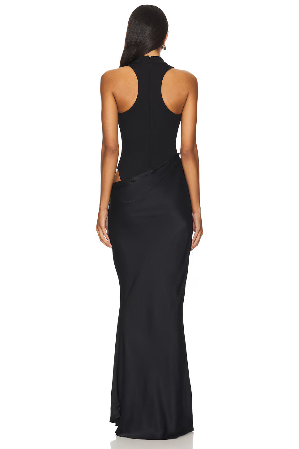 Charlene - Satin Cut-Out Maxi Dress