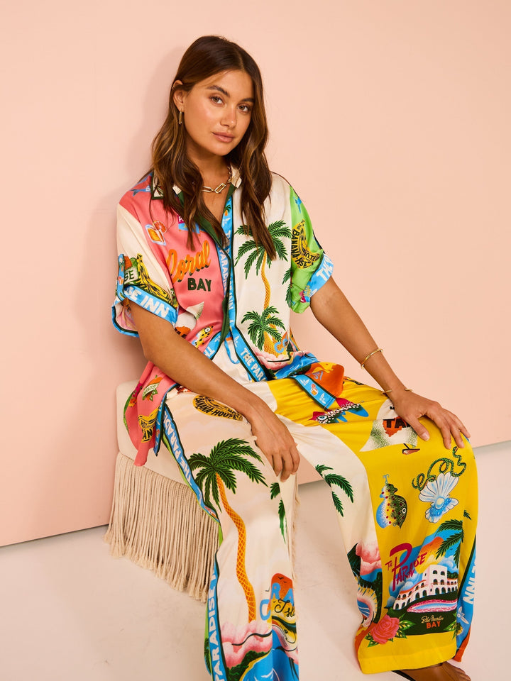 Tropicana Postcard Two-Piece Set