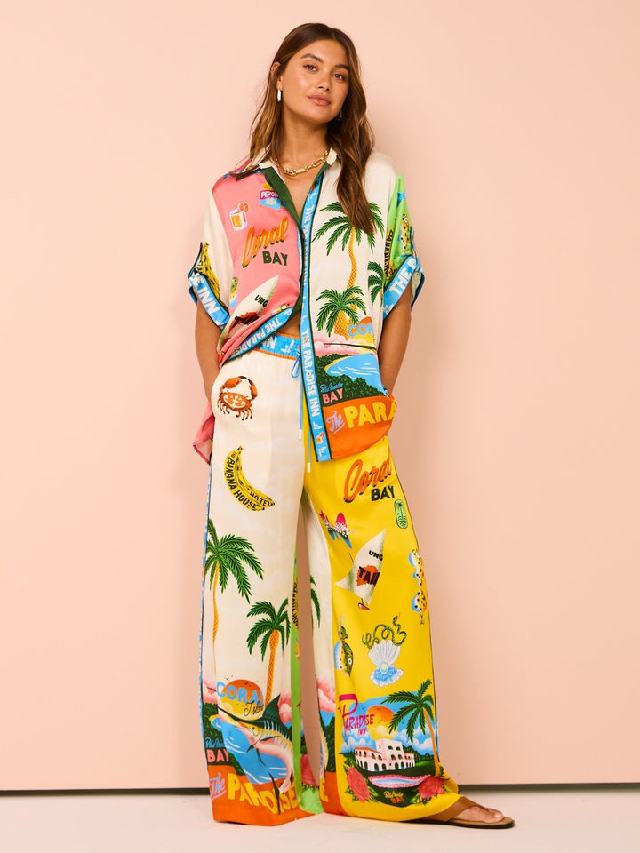 Tropicana Postcard Two-Piece Set