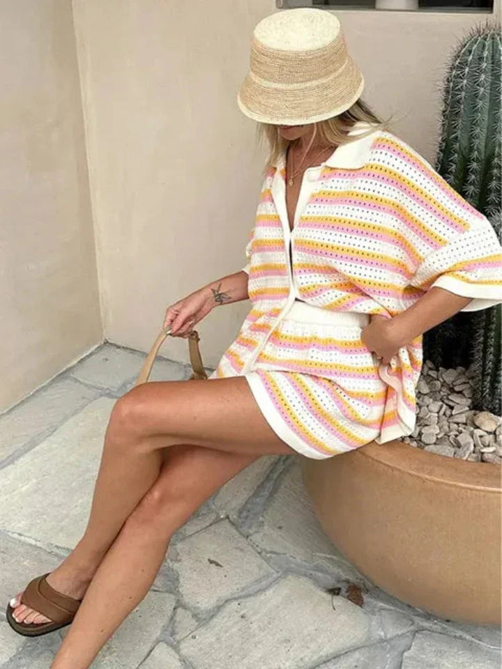 Sunstripe Knit Lounge Set